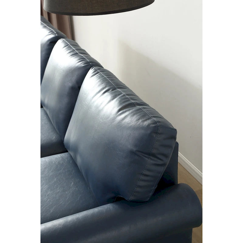 Canapé 3 places classique 83 en similicuir avec coffre de rangement et ornement clouté-16