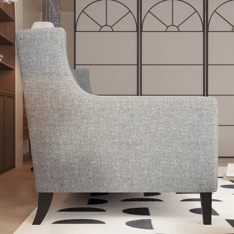 Canapé 3 places en polyester 78,75 avec dossier et coussins capitonnés-4