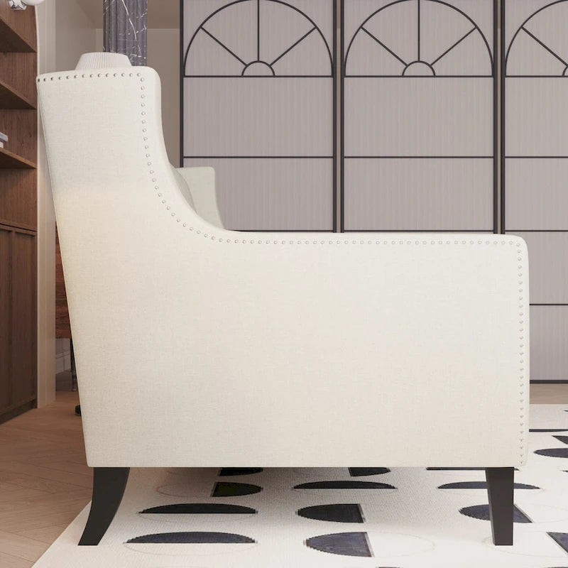 Canapé 3 places en polyester 78,75 avec dossier et coussins capitonnés-20