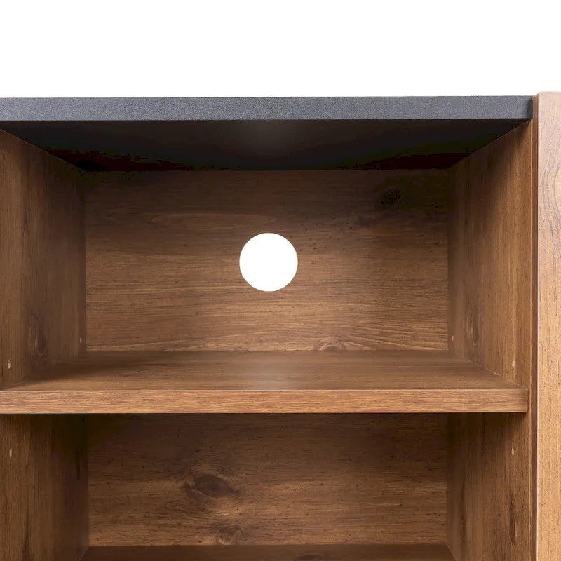 Meuble TV style années 50 avec 3 placards, console multimédia pour téléviseurs jusqu'à 70 pouces, meuble TV avec rangements-17