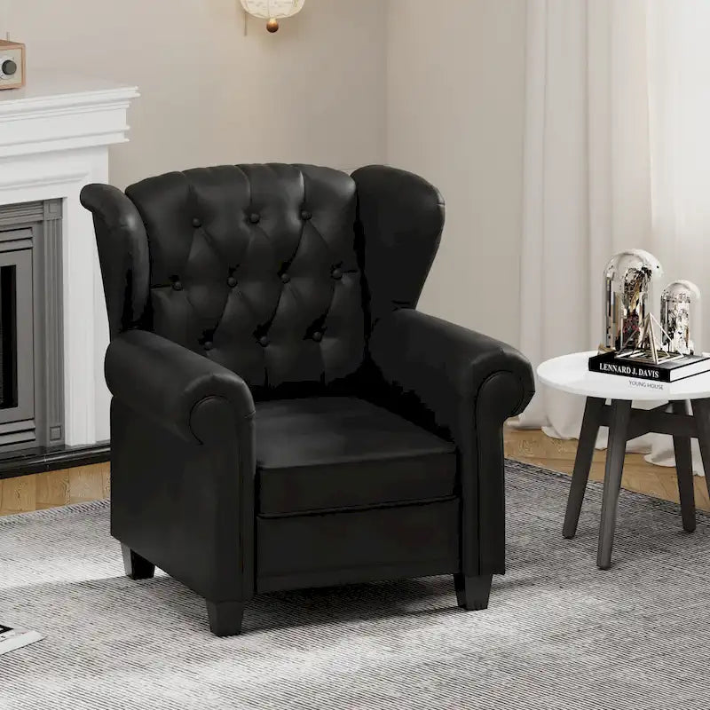 Fauteuil moderne capitonné à dossier inclinable-9