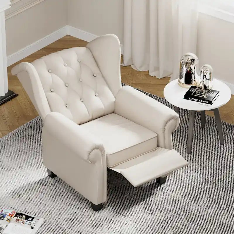Fauteuil moderne capitonné à dossier inclinable-11