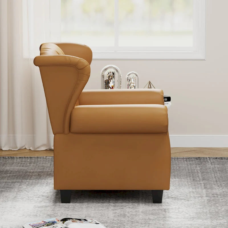Fauteuil moderne capitonné à dossier inclinable-14