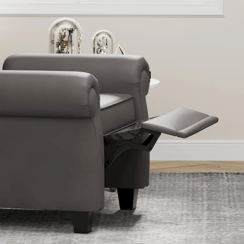 Fauteuil moderne capitonné à dossier inclinable-26