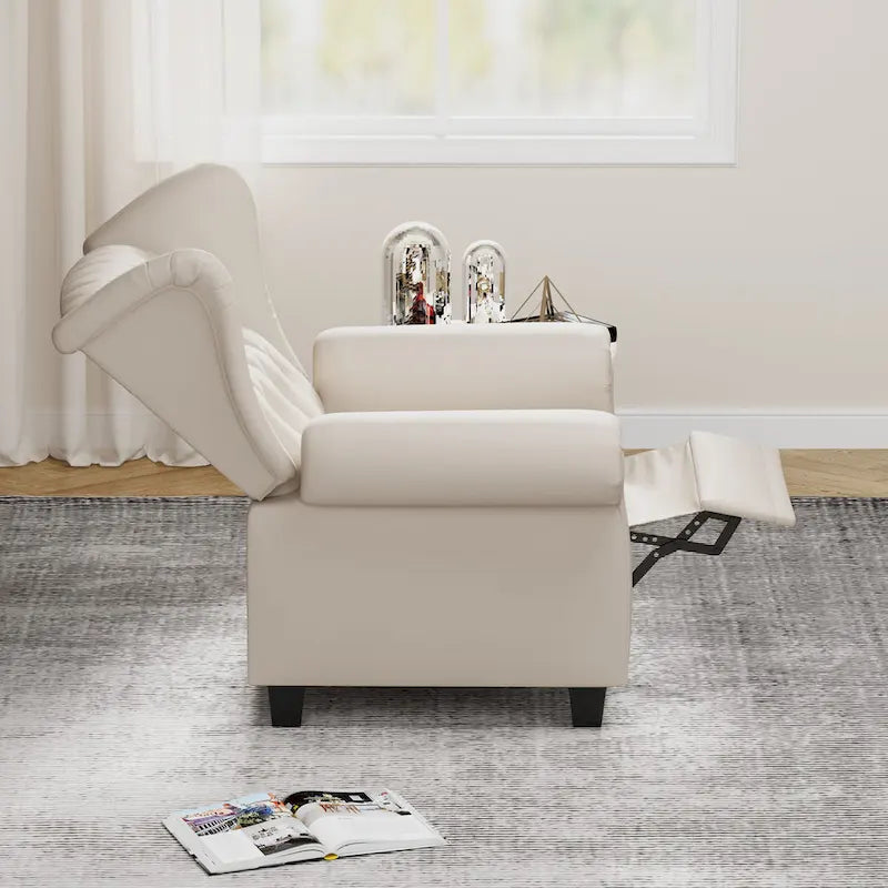 Fauteuil moderne capitonné à dossier inclinable-33