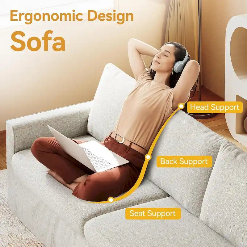 Canapé 3 places moderne 93 avec assises profondes et housse amovible-4