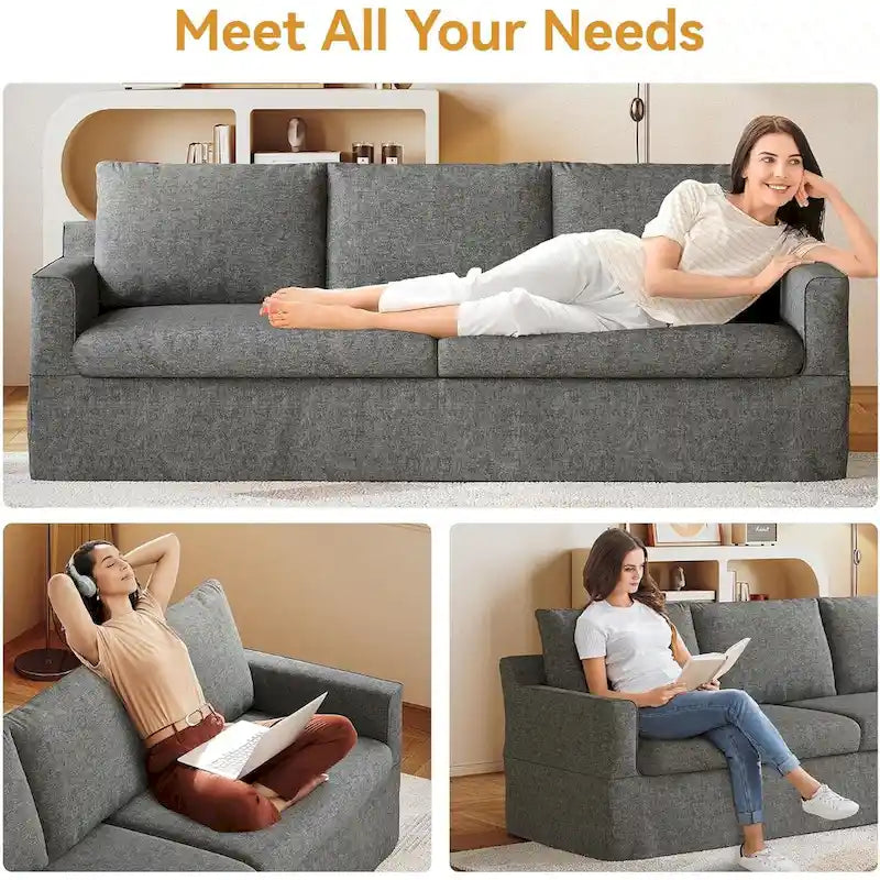 Canapé 3 places moderne 93 avec assises profondes et housse amovible-13