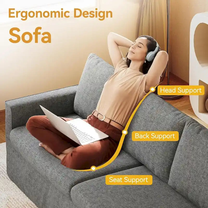 Canapé 3 places moderne 93 avec assises profondes et housse amovible-14