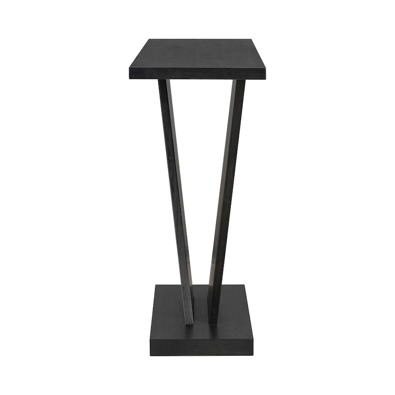 Christopher Knight Home - Table console élégante Mirod avec placage en bois naturel et piètement robuste en V-7