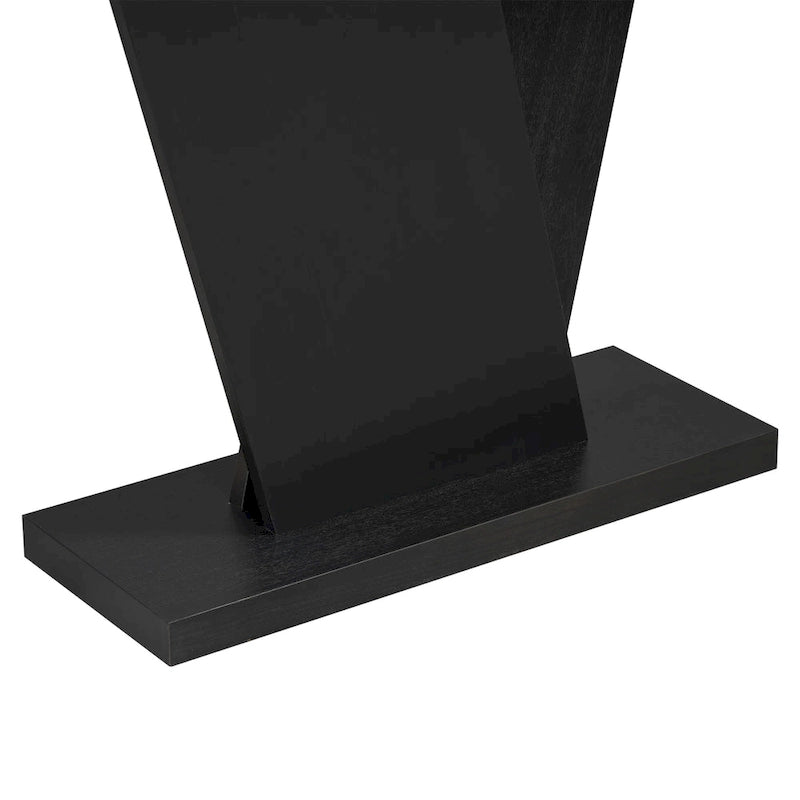 Christopher Knight Home - Table console élégante Mirod avec placage en bois naturel et piètement robuste en V-9