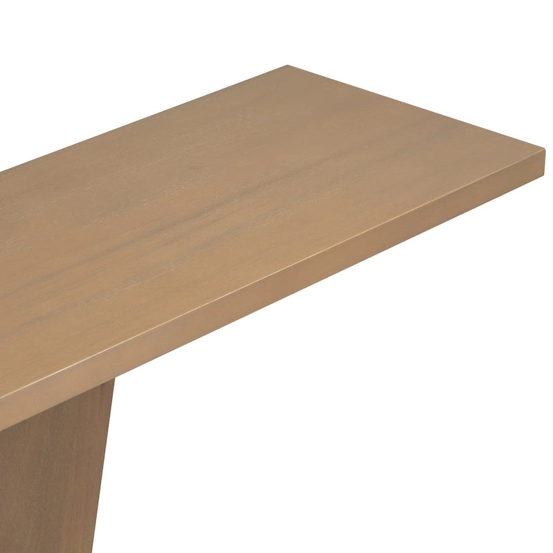 Christopher Knight Home - Table console élégante Mirod avec placage en bois naturel et piètement robuste en V-18