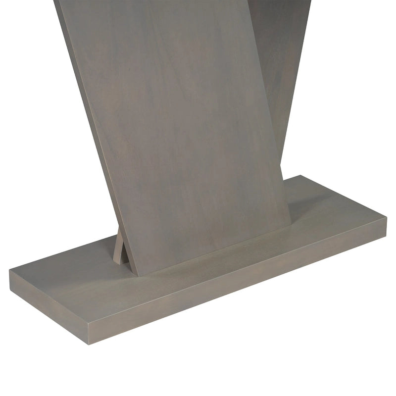 Christopher Knight Home - Table console élégante Mirod avec placage en bois naturel et piètement robuste en V-24