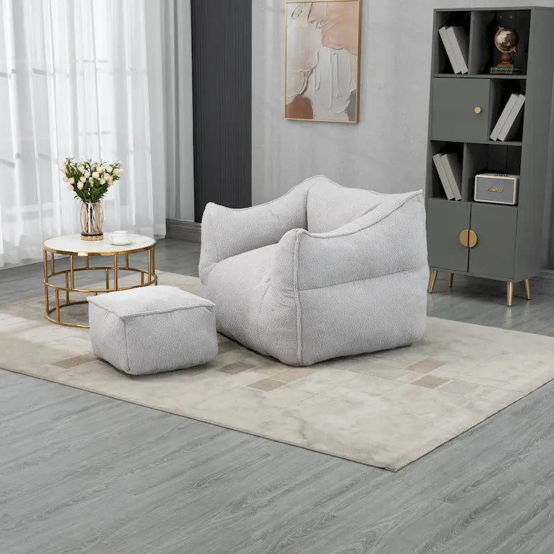 GDFStudio - Pouf COOLMORE Boucle avec rembourrage en mousse à mémoire de forme pour un confort optimal-39