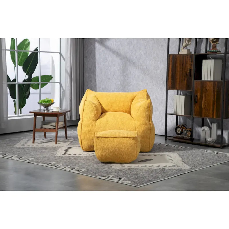 GDFStudio - Pouf COOLMORE Boucle avec rembourrage en mousse à mémoire de forme pour un confort optimal-2