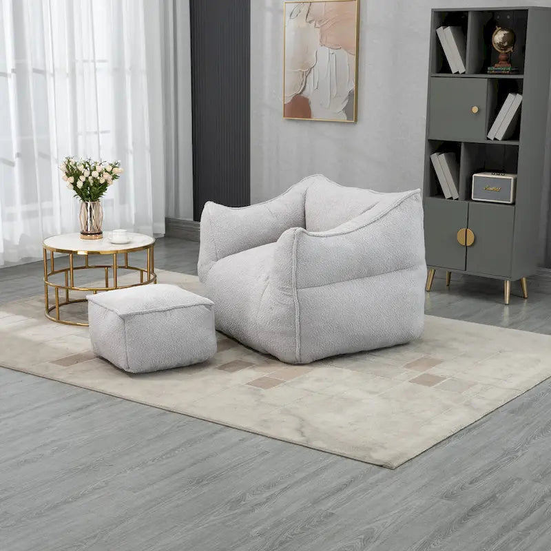 GDFStudio - Pouf COOLMORE Boucle avec rembourrage en mousse à mémoire de forme pour un confort optimal-7