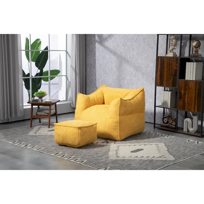 GDFStudio - Pouf COOLMORE Boucle avec rembourrage en mousse à mémoire de forme pour un confort optimal-10