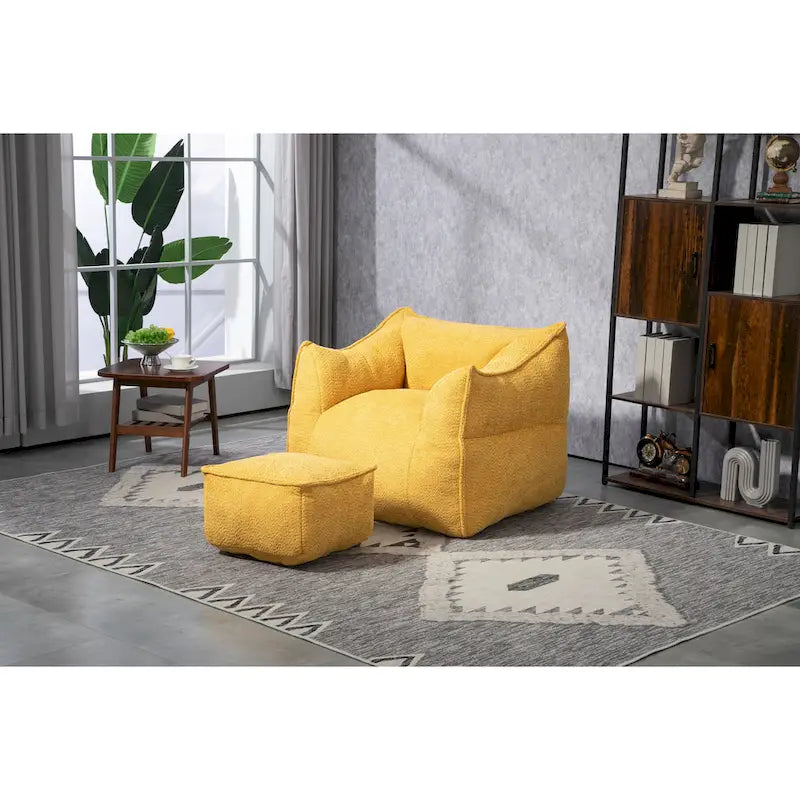 GDFStudio - Pouf COOLMORE Boucle avec rembourrage en mousse à mémoire de forme pour un confort optimal-11