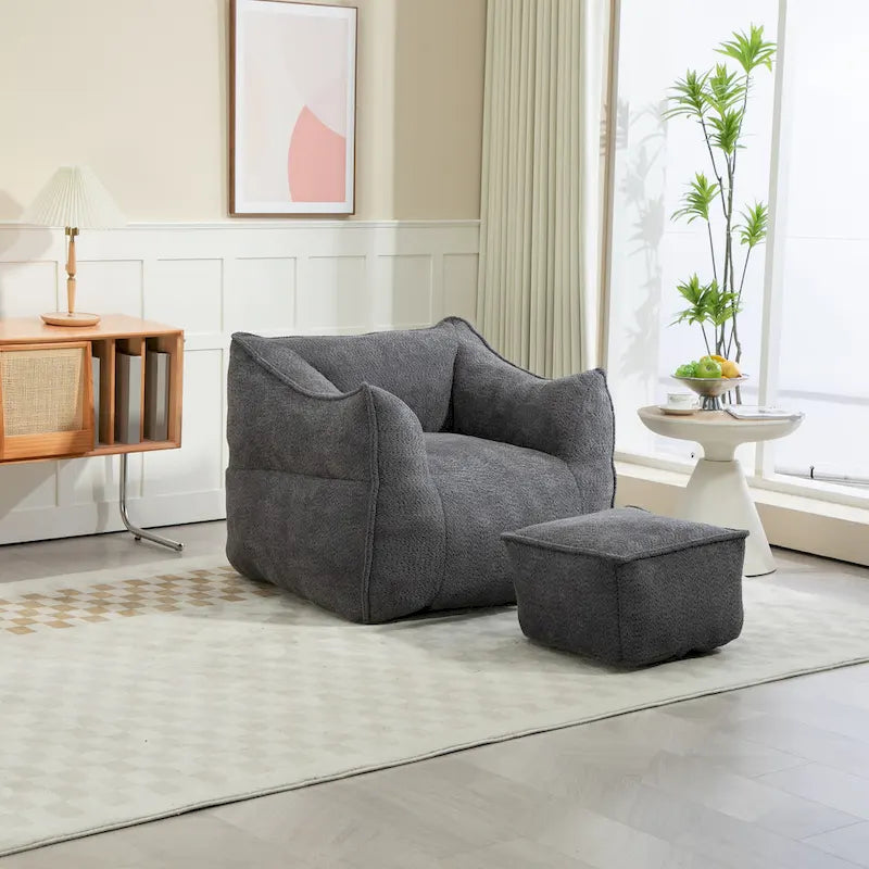 GDFStudio - Pouf COOLMORE Boucle avec rembourrage en mousse à mémoire de forme pour un confort optimal-28