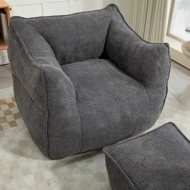 GDFStudio - Pouf COOLMORE Boucle avec rembourrage en mousse à mémoire de forme pour un confort optimal-31