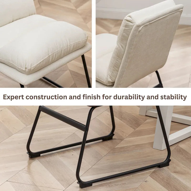 Chaises de salle à manger rembourrées, lot de 2-4