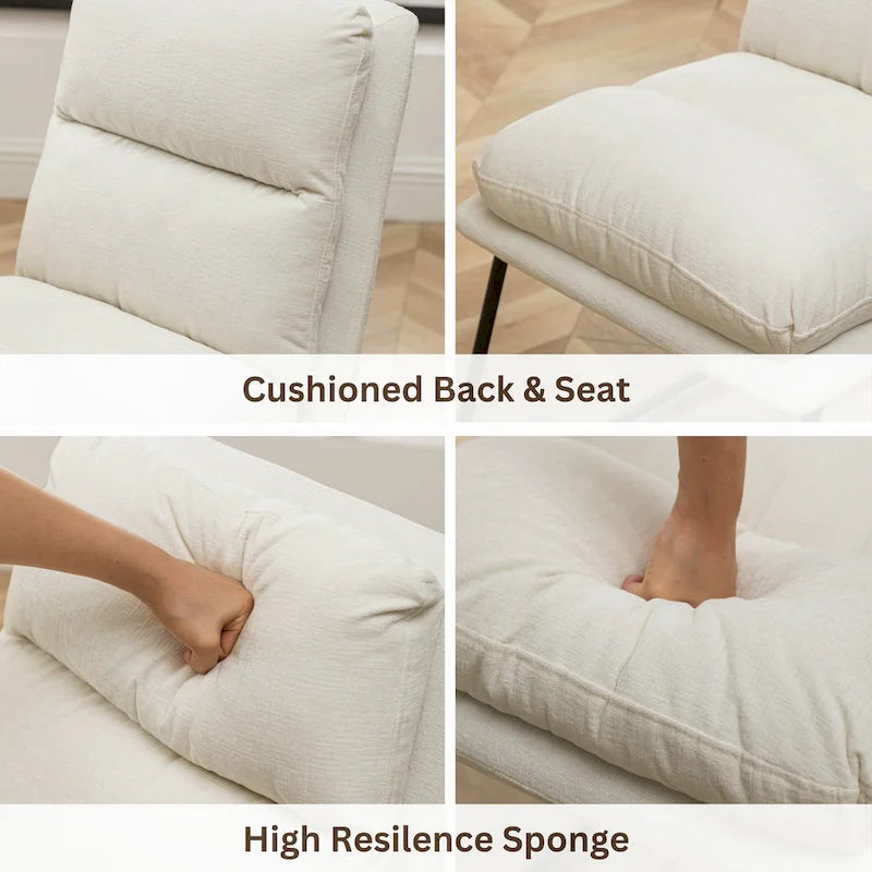 Chaises de salle à manger rembourrées, lot de 2-5