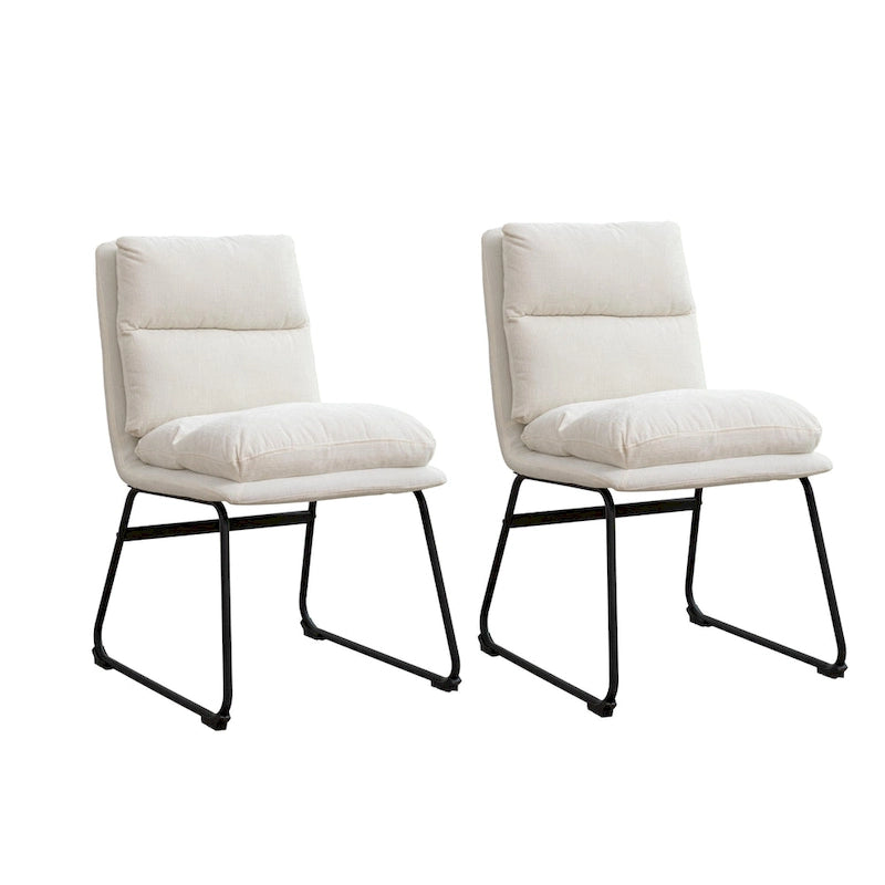 Chaises de salle à manger rembourrées, lot de 2-11