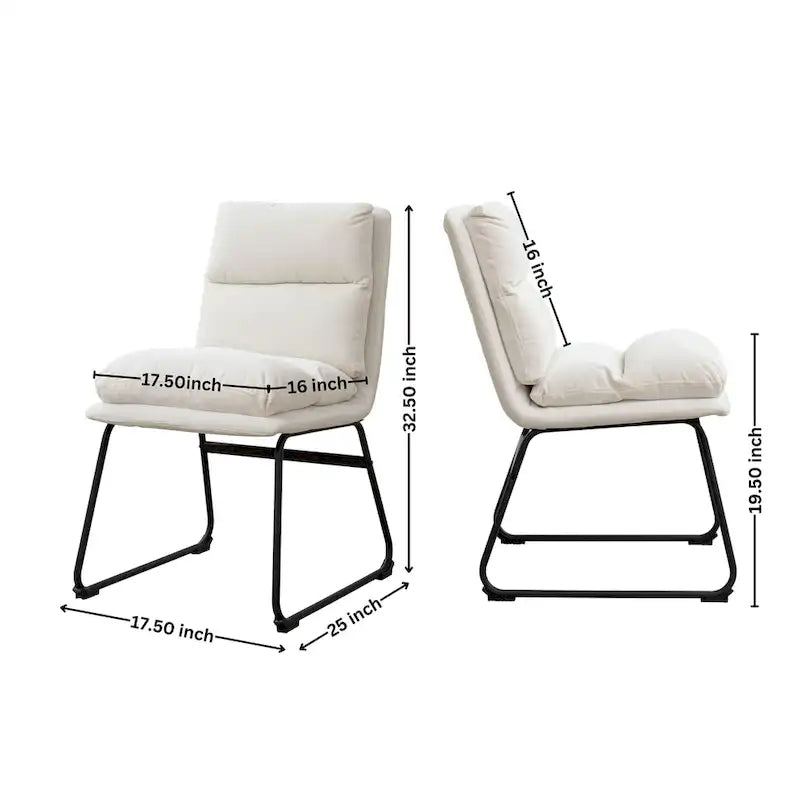 Chaises de salle à manger rembourrées, lot de 2-12