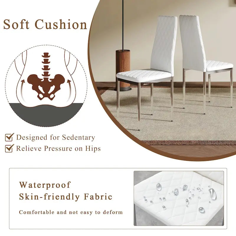 Ensemble de 6 chaises de salle à manger de style moderne-14