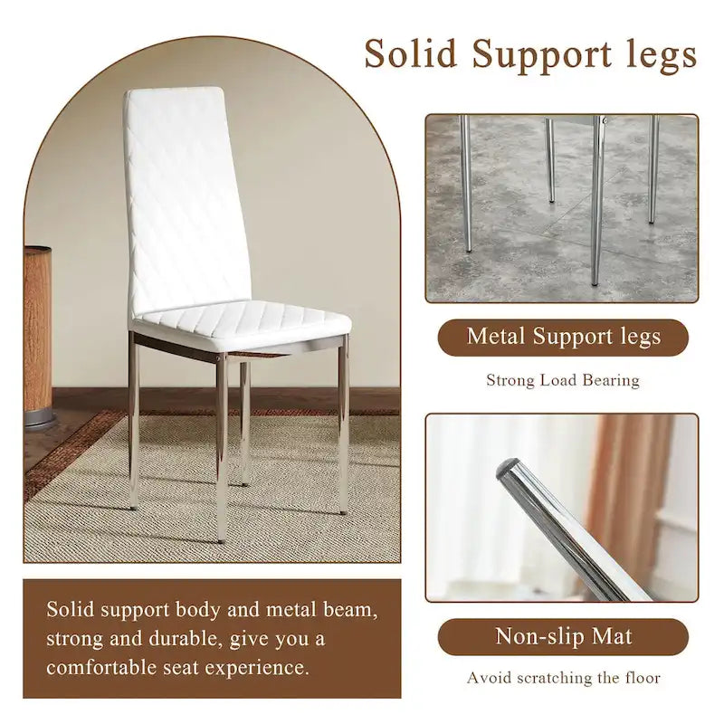 Ensemble de 6 chaises de salle à manger de style moderne-5