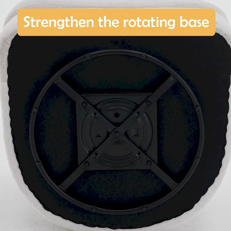 Fauteuil pivotant en velours avec repose-pieds-9