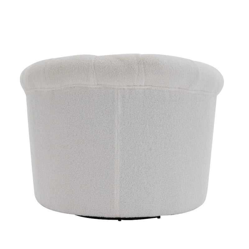 Fauteuil pivotant en velours avec repose-pieds-13