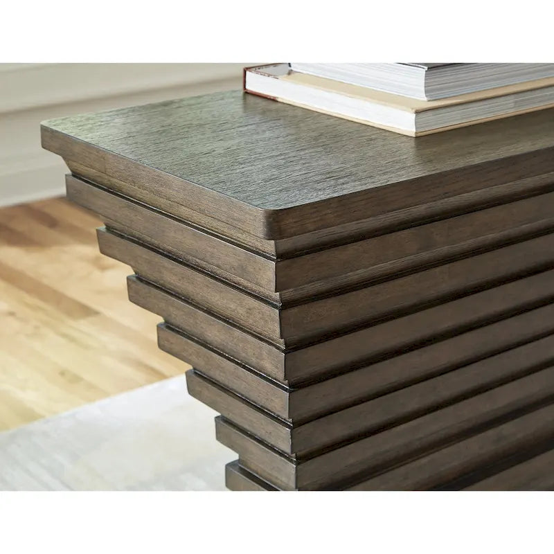 Table d'appoint marron Signature Design by Ashley Hannodream - 183 cm (L) x 46 cm (P) x 88 cm (H)-6