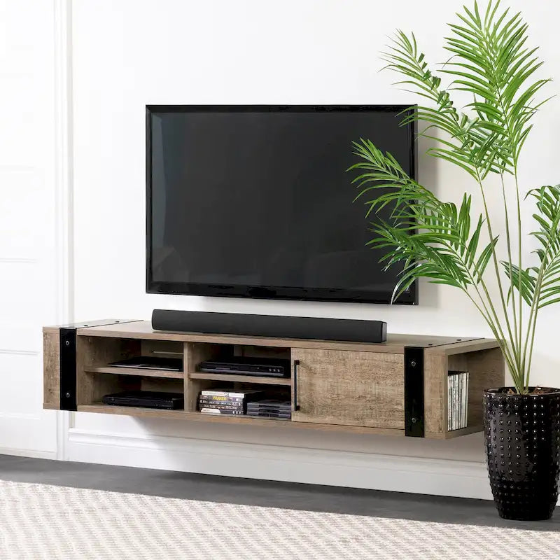 South Shore Munich 68 Wall Mounted Media Console - 68-Inch