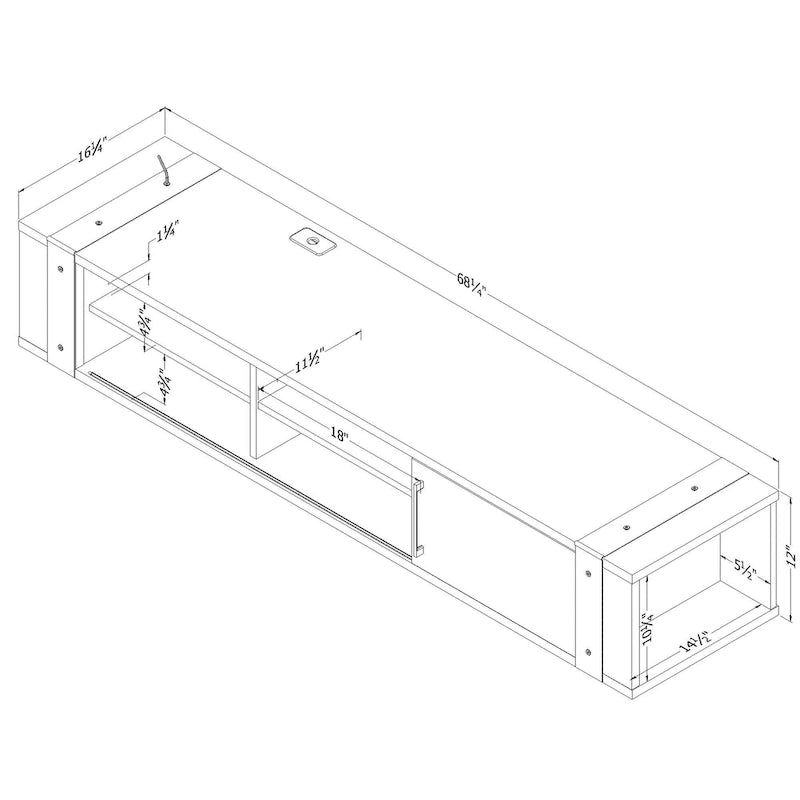 Meuble TV mural South Shore Munich 68 - 68 pouces-4