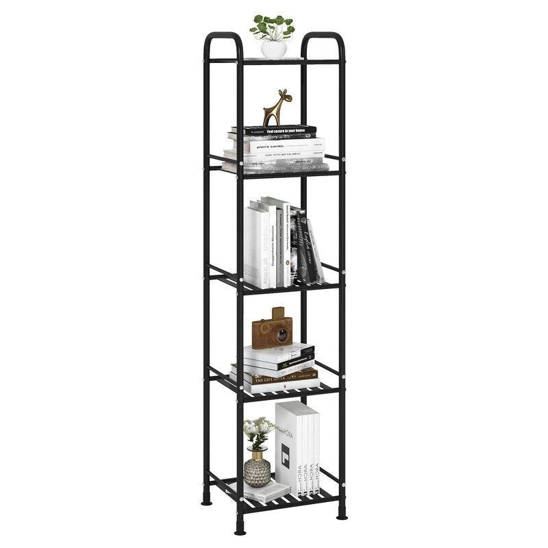 5 Tier Narrow Bathroom Shelving Unit - 13D x 11W x 54.7H