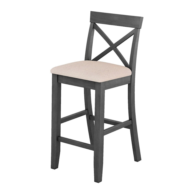 Ensemble table et chaises de salle à manger 3 pièces, petit ensemble table et chaises de hauteur comptoir avec coin repas et 2 chaises-15