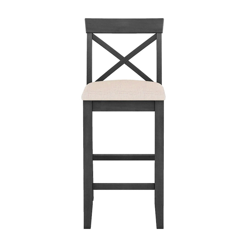 Ensemble table et chaises de salle à manger 3 pièces, petit ensemble table et chaises de hauteur comptoir avec coin repas et 2 chaises-16