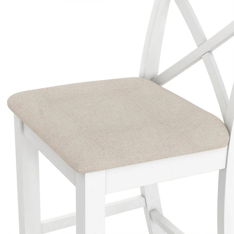 Ensemble table et chaises de salle à manger 3 pièces, petit ensemble table et chaises de hauteur comptoir avec coin repas et 2 chaises-28