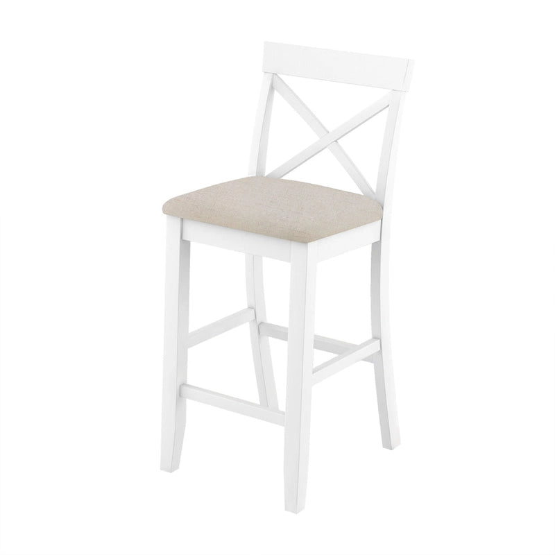 Ensemble table et chaises de salle à manger 3 pièces, petit ensemble table et chaises de hauteur comptoir avec coin repas et 2 chaises-32