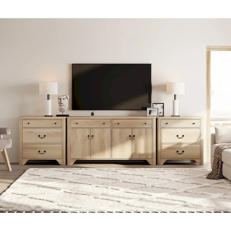 Buffet de style campagnard WAMPAT 122 W, grand modèle, avec portes et étagère réglable-6