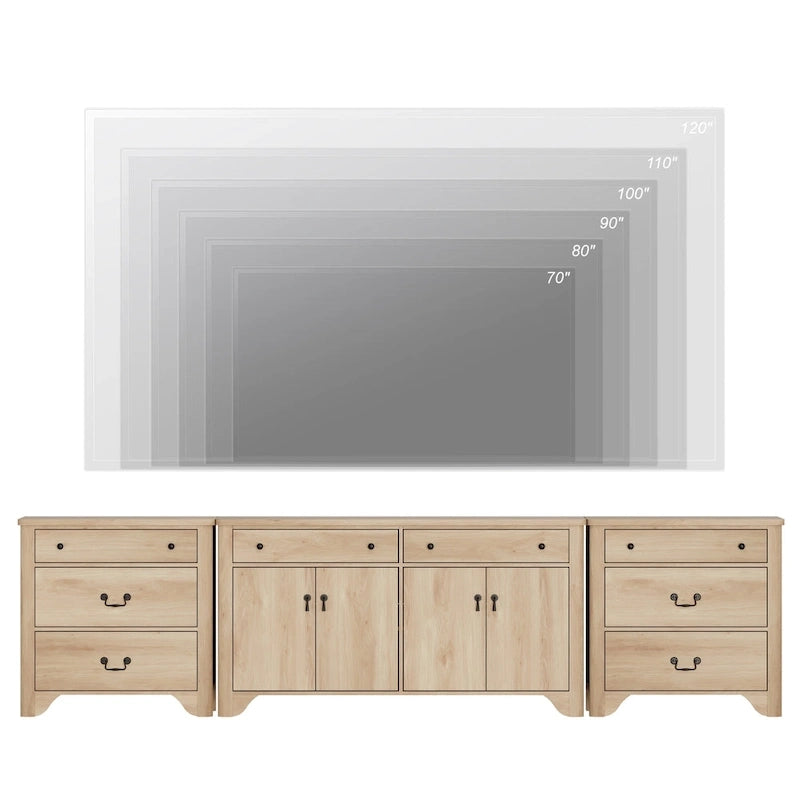 Buffet de style campagnard WAMPAT 122 W, grand modèle, avec portes et étagère réglable-9