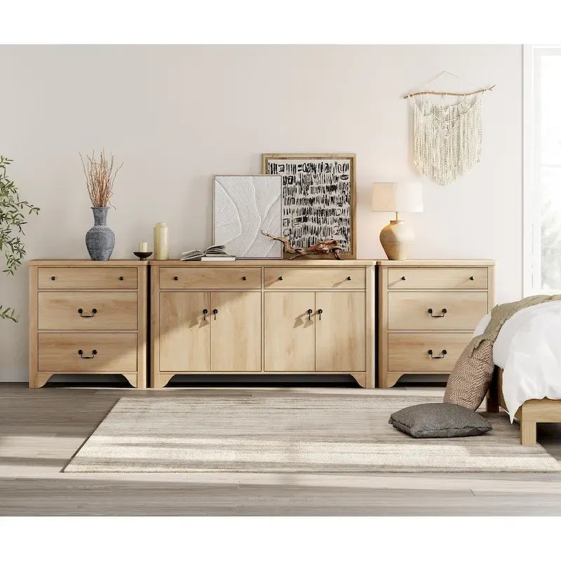 Buffet de style campagnard WAMPAT 122 W, grand modèle, avec portes et étagère réglable-10