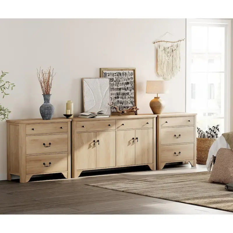 Buffet de style campagnard WAMPAT 122 W, grand modèle, avec portes et étagère réglable-11