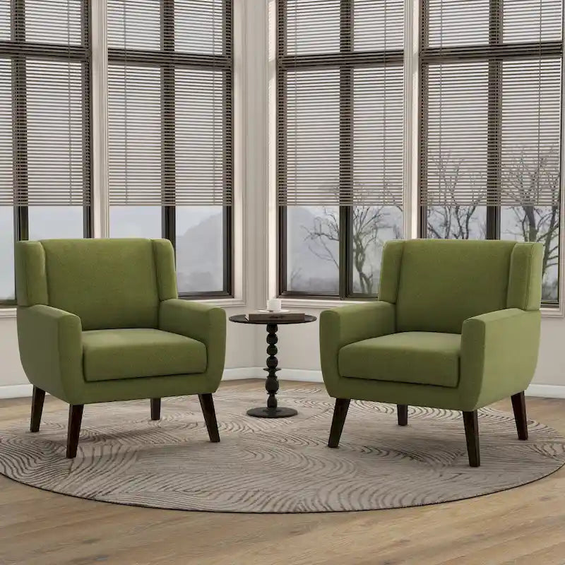 Ensemble de 2 fauteuils d'appoint modernes rembourrés-6