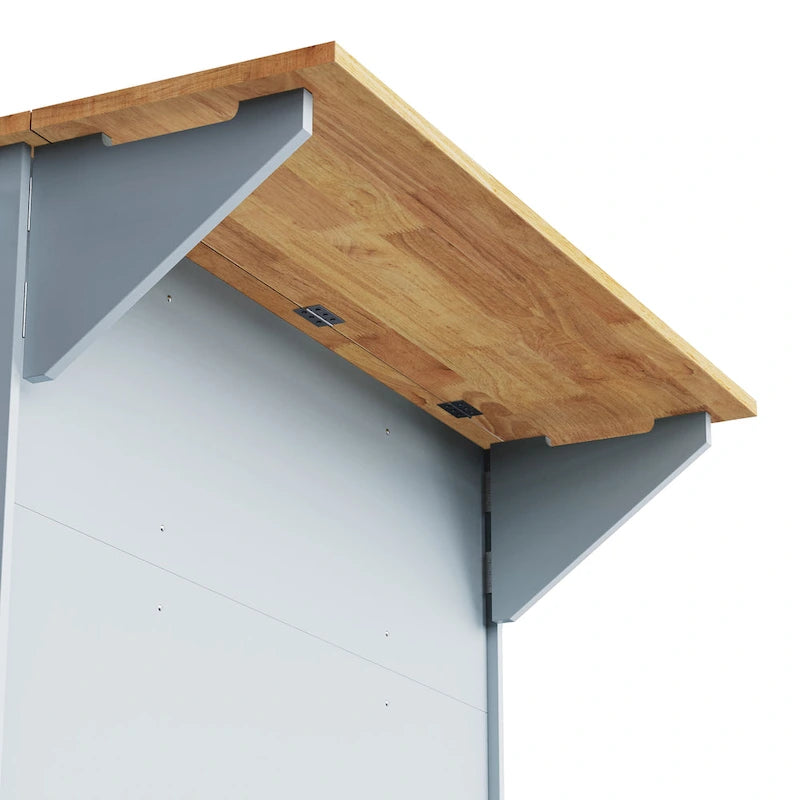 Îlot de cuisine de 137 cm avec abattant en bois d'hévéa, chariot de cuisine roulant à texture gaufrée sur 4 roues avec 4 portes et 3 tiroirs-11