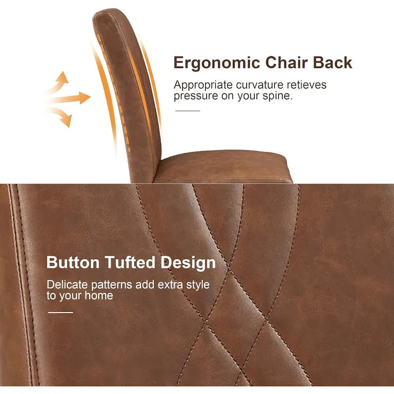 Ensemble de 2/4/6 chaises de salle à manger rembourrées VECELO, chaises de salle à manger/cuisine en tissu, chaises de salle à manger de style Parson-26