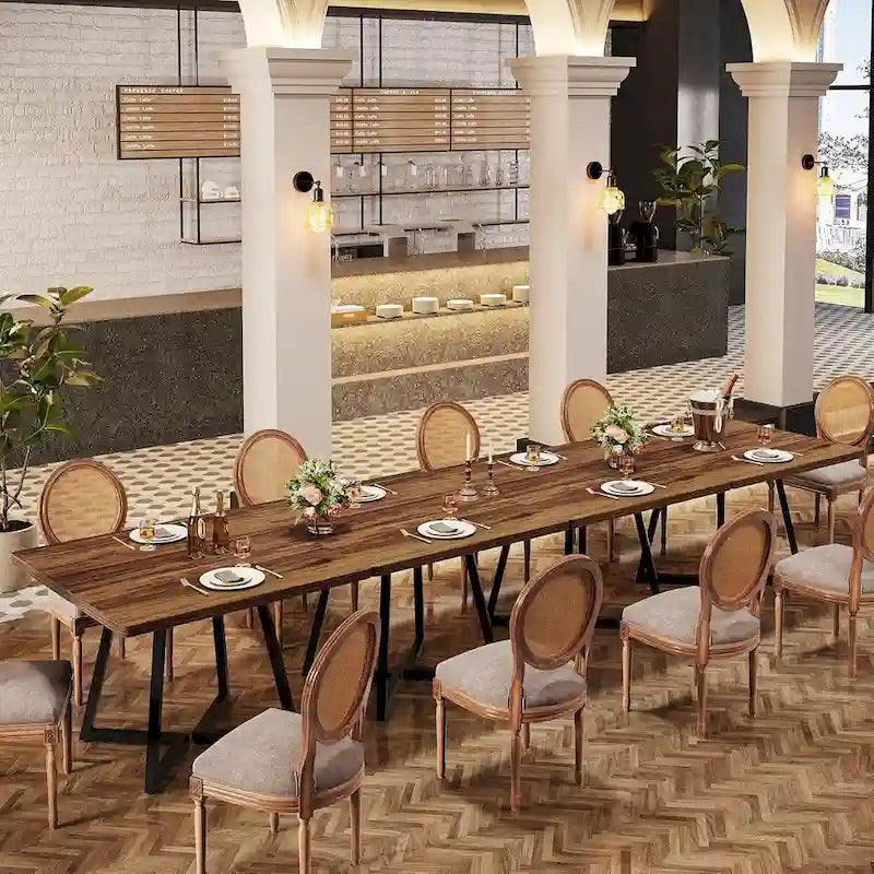 Table de salle à manger carrée en bois de 80 cm (31,5 pouces) avec piètement en métal-10