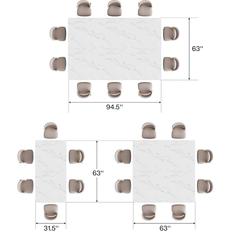 Table de salle à manger carrée en bois de 80 cm (31,5 pouces) avec piètement en métal-15
