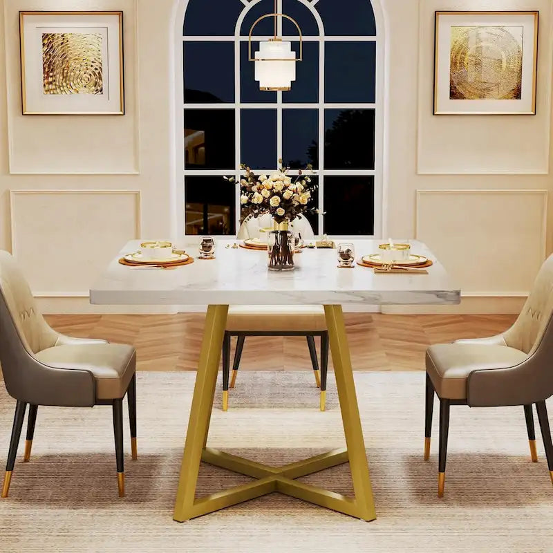 Table de salle à manger carrée en bois de 80 cm (31,5 pouces) avec piètement en métal-32