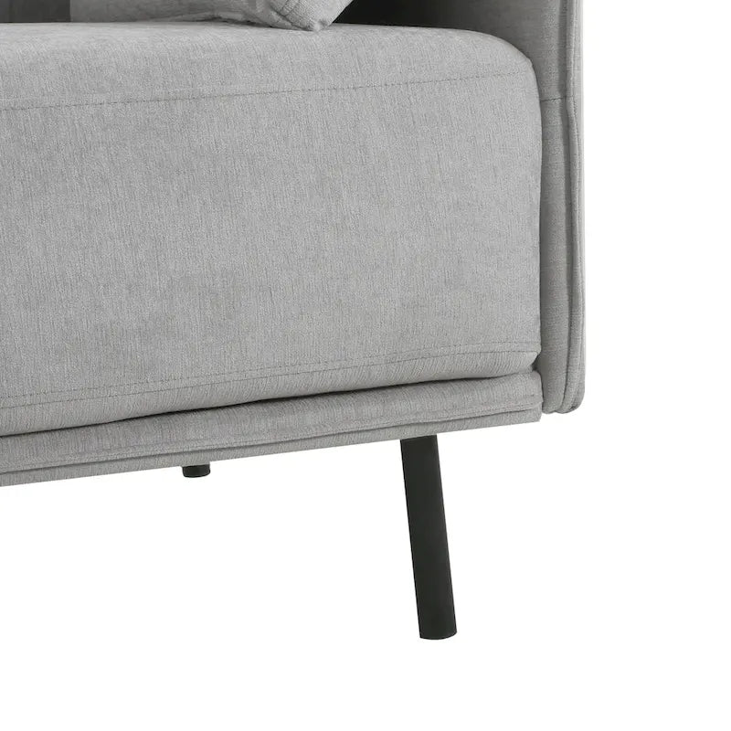 Fauteuil d'appoint moderne rembourré de 39,17 pouces avec pieds en métal massif et coussin pour salon-9